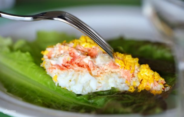 სალათი მიმოზა - კლასიკური რეცეპტი